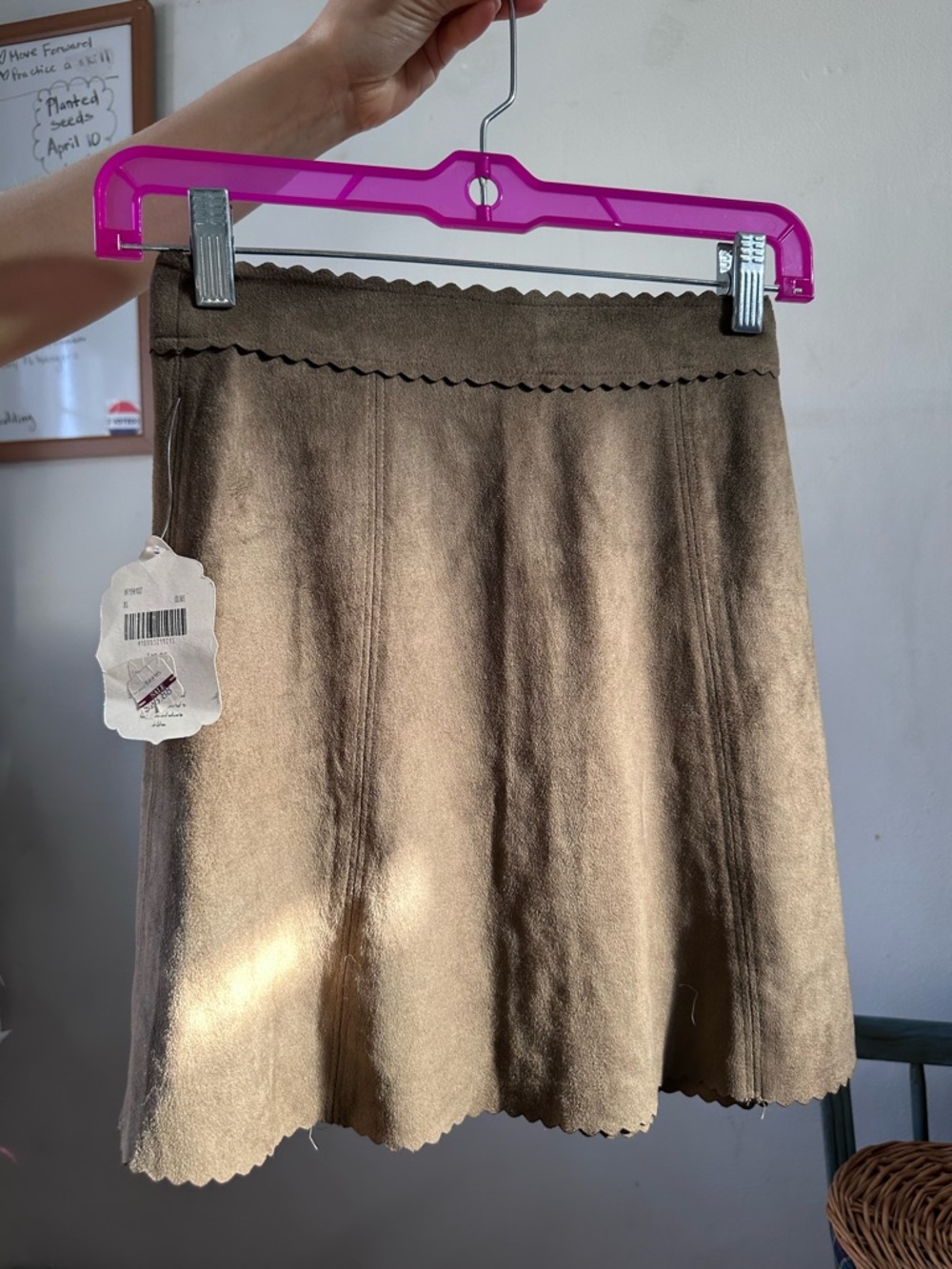 NWT Altar’d state faux suede skirt XS